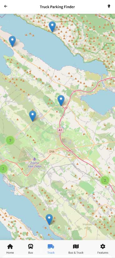 Truck Parking Finder Map